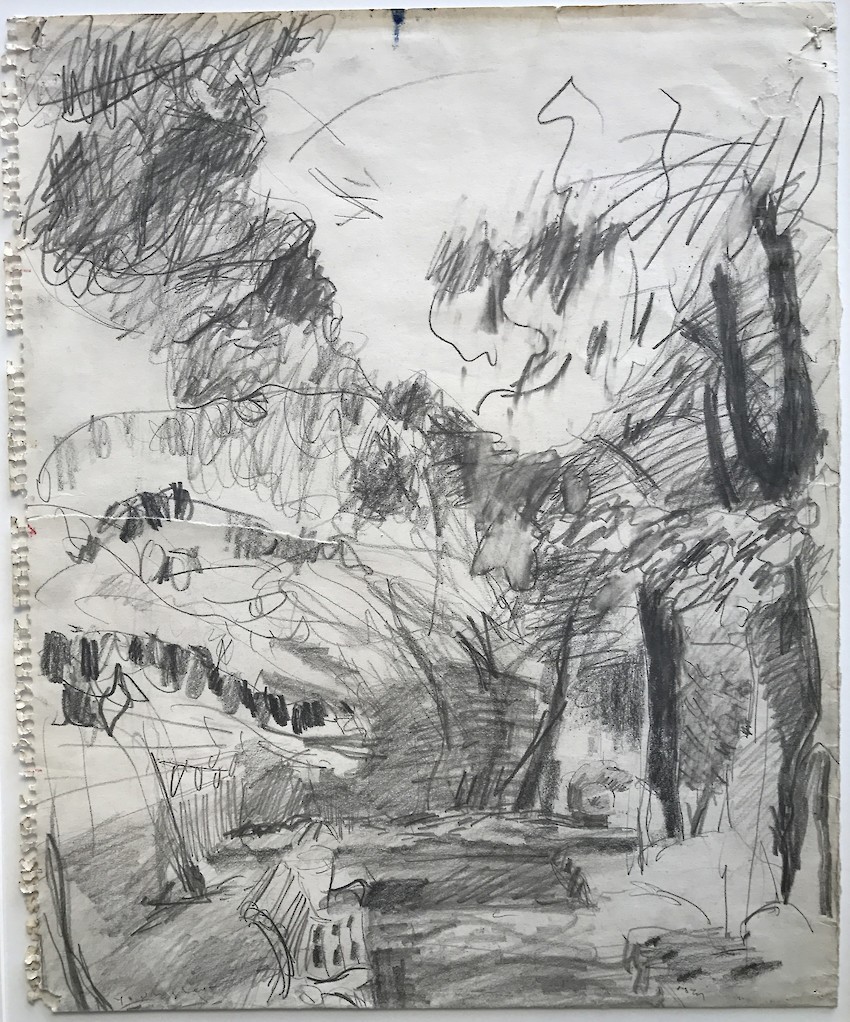 Borghese Garden with Bench, Rome