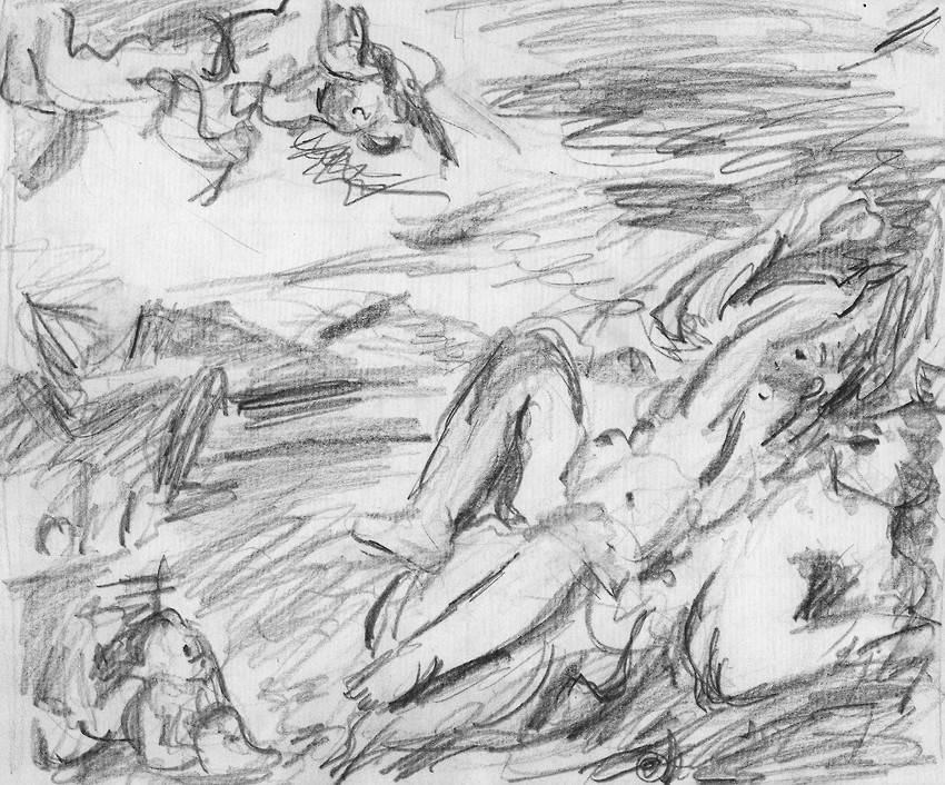 Study, Rape of Europa, Titian