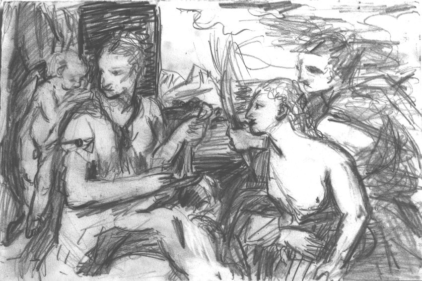 Study, Blindfolding Cupid, Titian