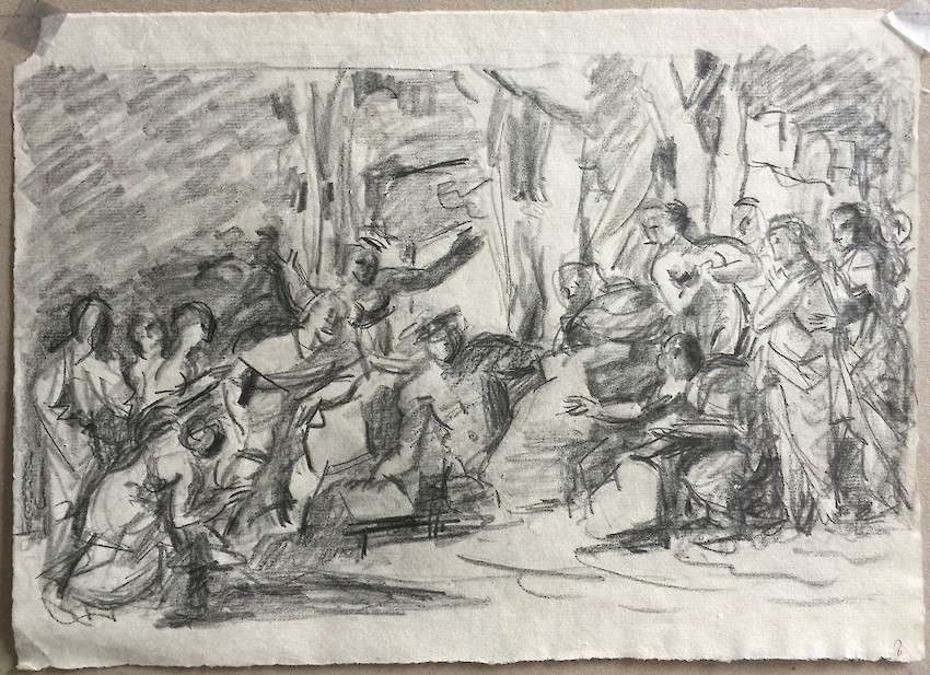 Poussin: Acis transformed in a river-god