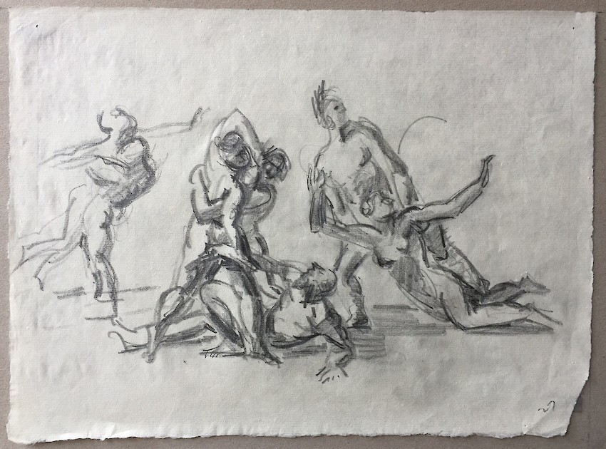 Poussin: Study for the rape of the Sabine women