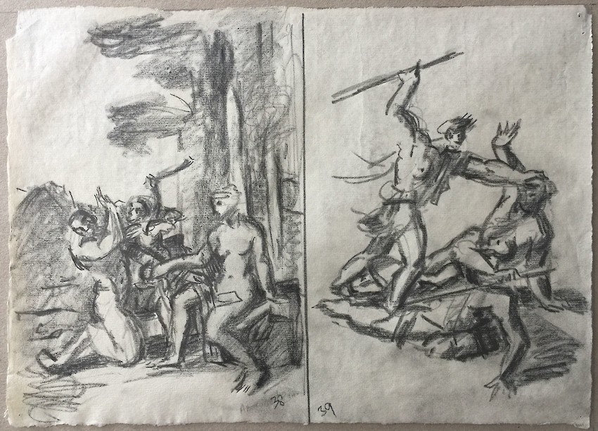 Poussin: Amor vincit Pan/Moses driving off two shepherds